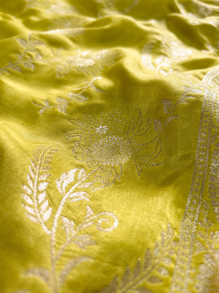 Baby Mehendi Banarasi Uppada Silk Saree