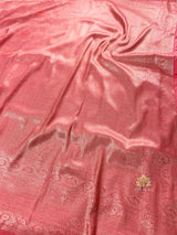 Peach Pink Kanchipuram Silk Saree
