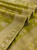 Baby Mehendi Banarasi Uppada Silk Saree