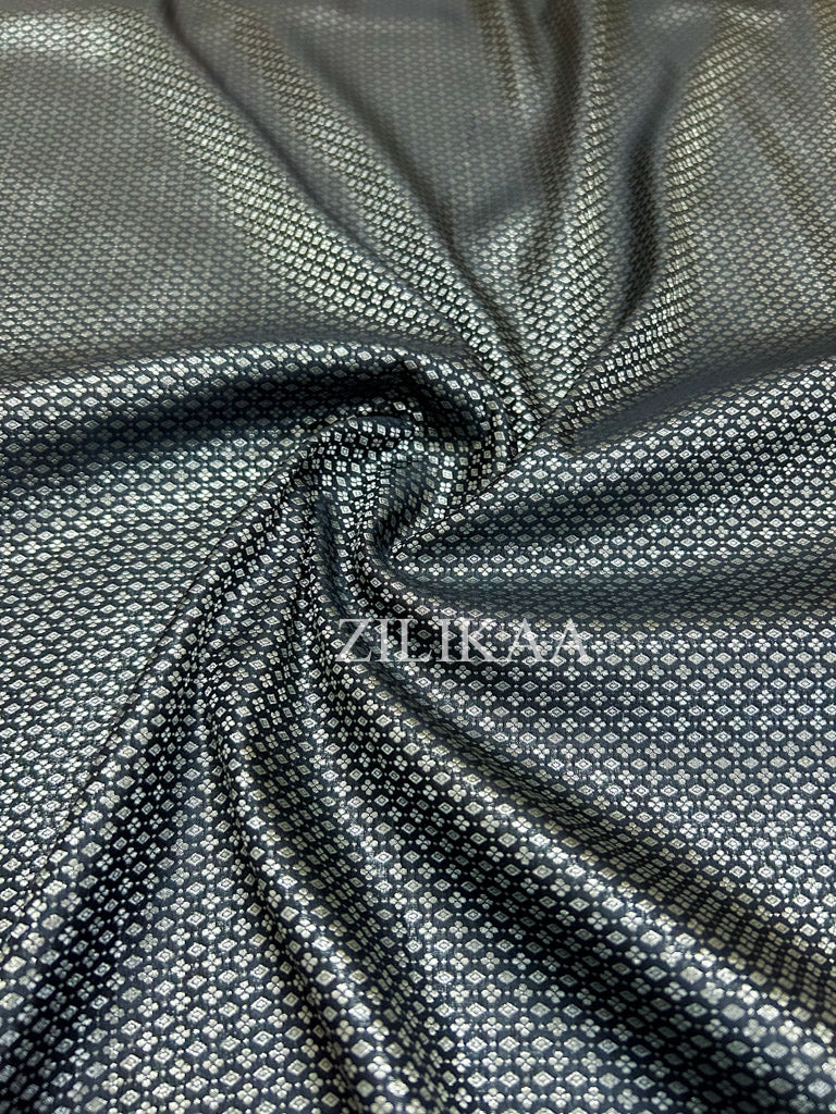 Midnight Black Kanjeevaram SIlk Saree