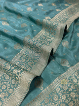 French Green Banarasi Uppada Silk Saree