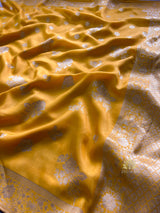 Mustard Yellow Banarasi Uppada Silk Saree