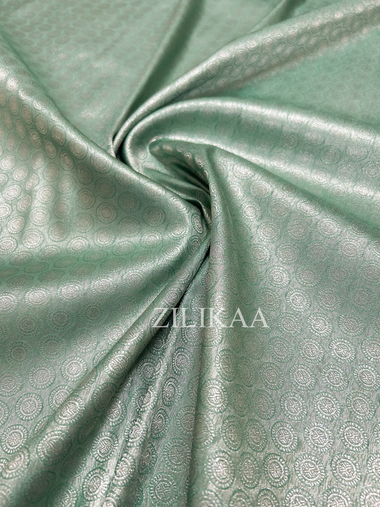 Pistachio Green Kanchipuram Silk Saree