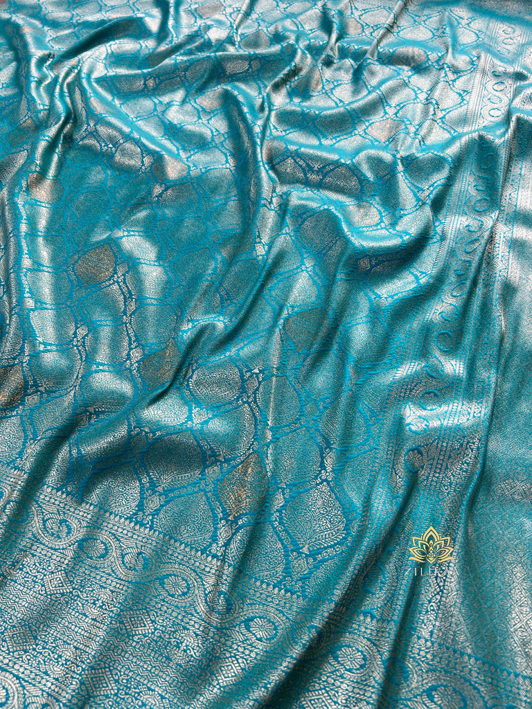 Tiffany Blue Kanchipuram Silk Saree