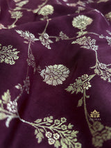 Plum Wine Banarasi Uppada Silk Saree