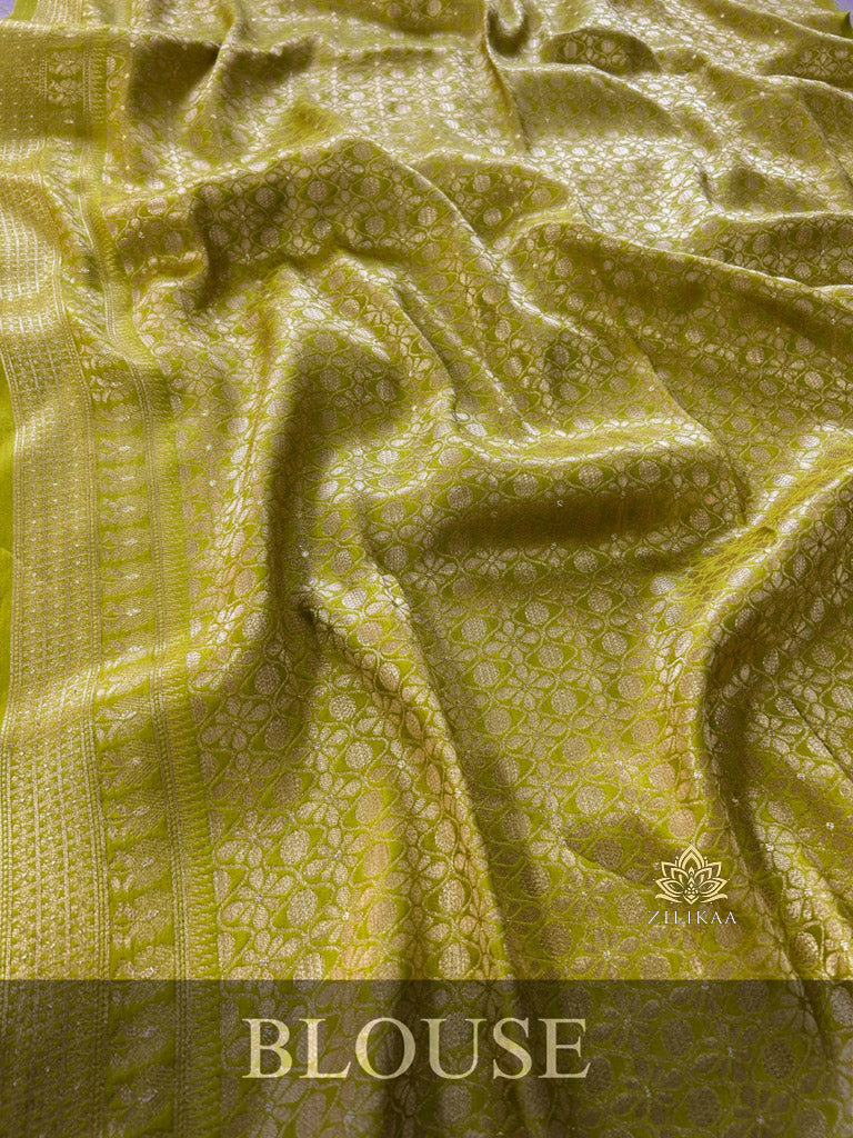 Baby Mehendi Banarasi Uppada Silk Saree