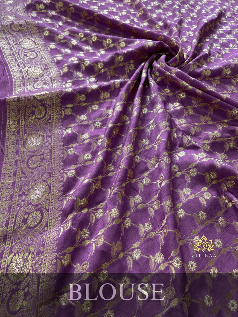 Royal Lavender Banarasi Uppada Silk Saree