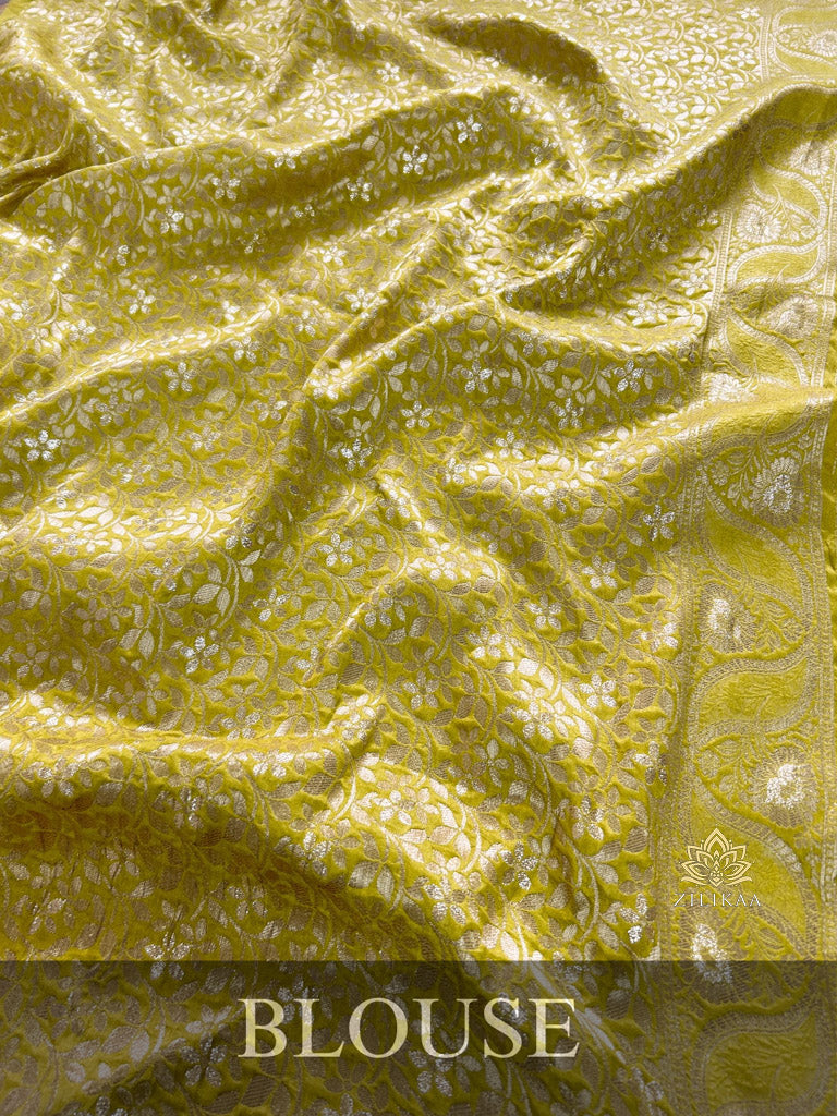 Baby Mehendi Banarasi Uppada Silk Saree