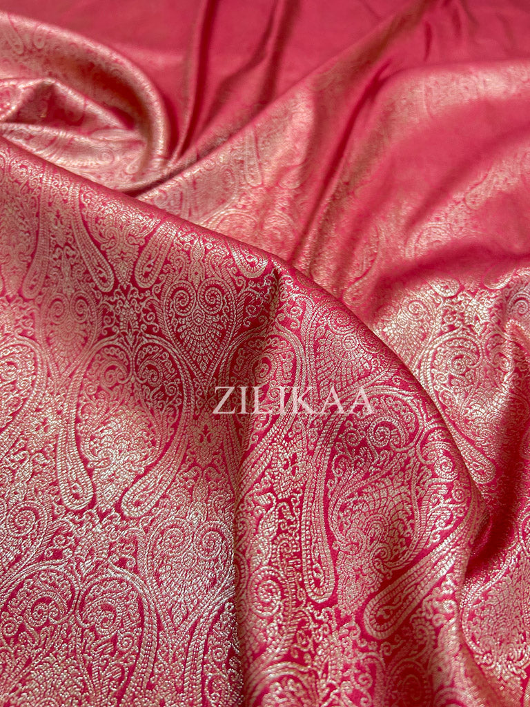 Maroon Red Kanjeevaram Silk Saree