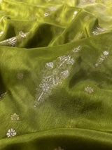 Hand-Dyed Double Shade Banarasi Uppada Silk saree