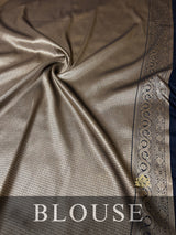 Midnight Black Kanchipuram Silk Saree