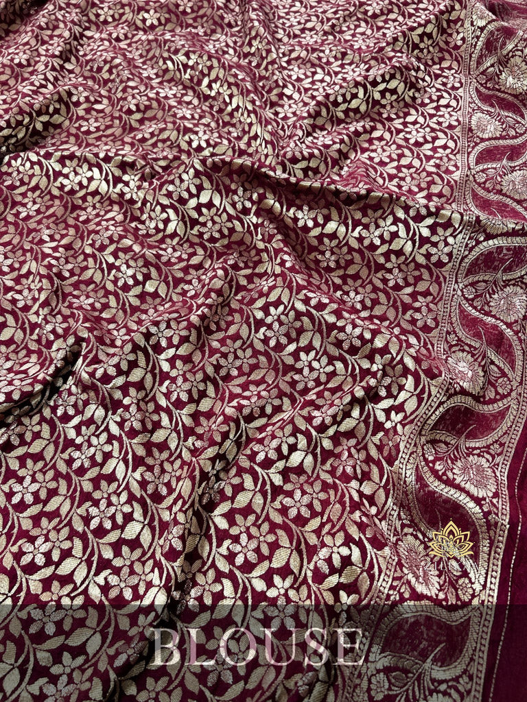Pearl White Banarasi Uppada Silk Saree
