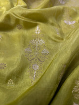 Hand-Dyed Double Shade Banarasi Uppada Silk saree