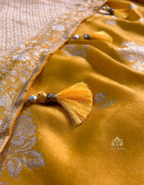 Mustard Yellow Banarasi Uppada Silk Saree