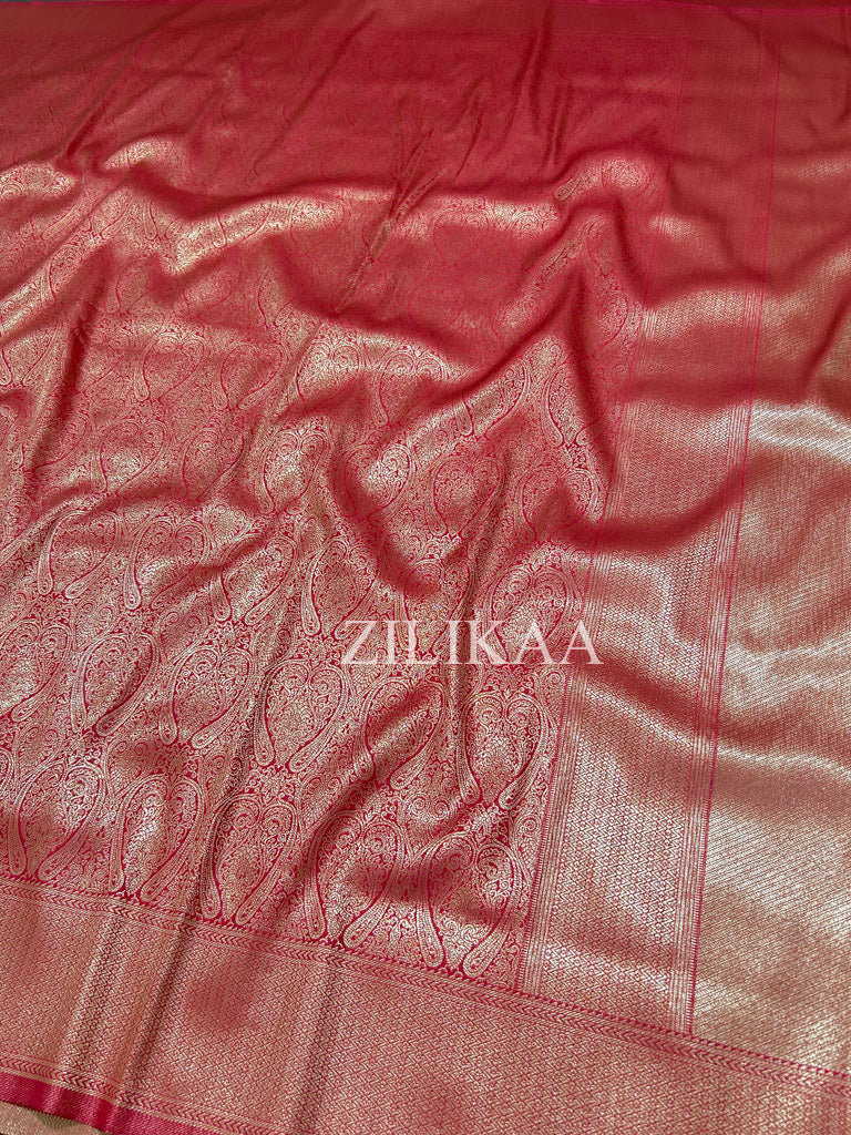 Maroon Red Kanjeevaram Silk Saree