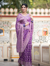 Royal Lavender Banarasi Uppada Silk Saree