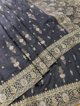 Hand-Dyed Double Shade Banarasi Uppada Silk saree