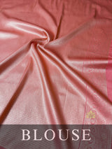 Peach Pink Kanchipuram Silk Saree