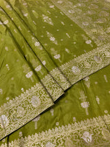 Hand-Dyed Double Shade Banarasi Uppada Silk saree