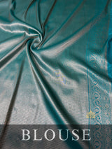 Tiffany Blue Kanchipuram Silk Saree