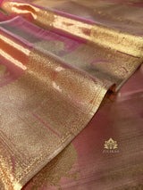 Salmon Pink Kanchipuram Tissue Silk Saree
