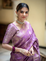 Royal Lavender Banarasi Uppada Silk Saree