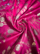 Queen Pink Banarasi Katan Silk Saree