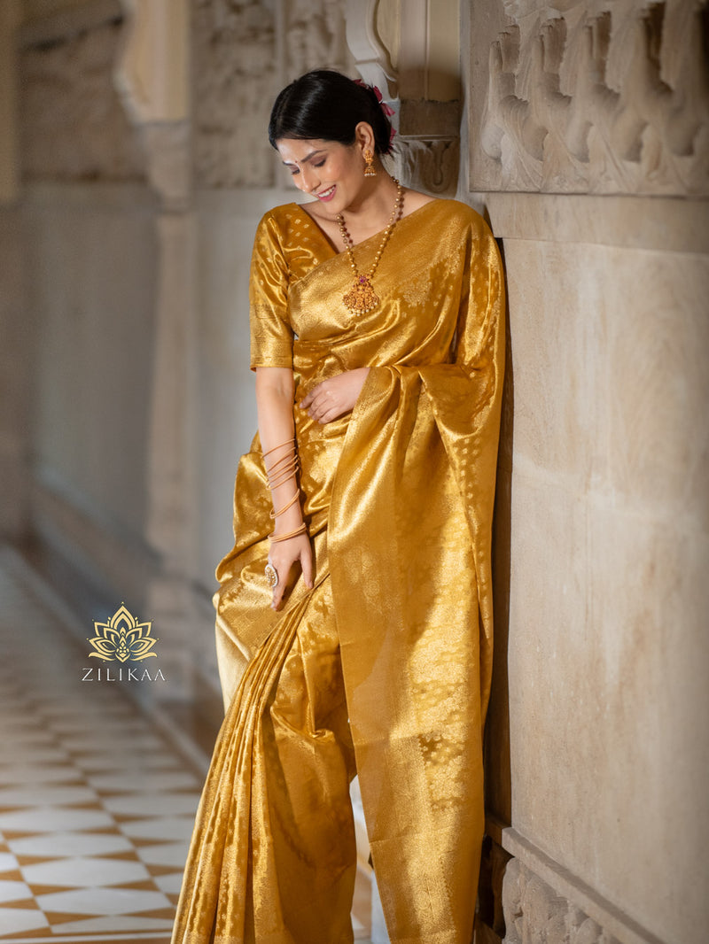 Golden Special Kanchipuram Tissue Silk Saree