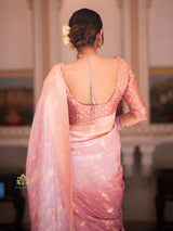 Hand-Dyed Double Shade Banarasi Uppada Silk saree