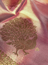 Salmon Pink Kanchipuram Tissue Silk Saree