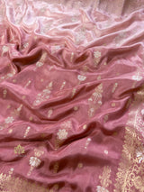 Hand-Dyed Double Shade Banarasi Uppada Silk saree