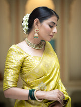 Baby Mehendi Banarasi Uppada Silk Saree