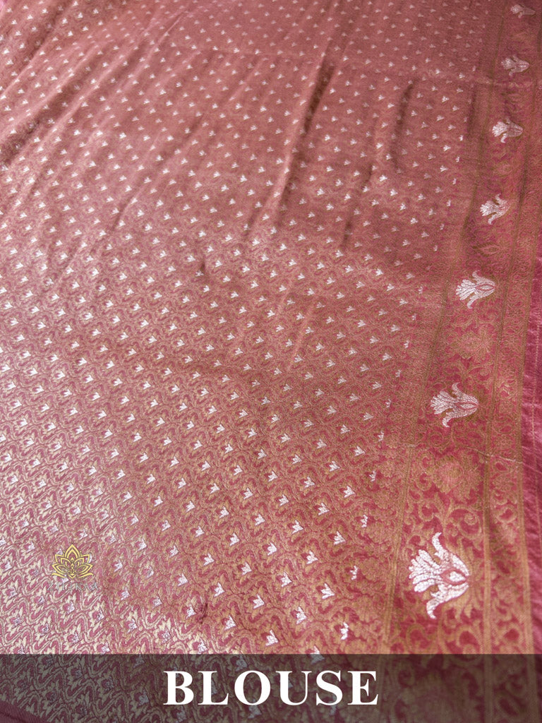 Hand-Dyed Double Shade Banarasi Uppada Silk saree