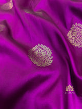 Eggplant Purple Banarasi Katan Silk Saree