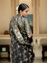 Midnight Black Uppada Silk Saree
