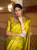 Baby Mehandi Kanjeevaram Silk Saree