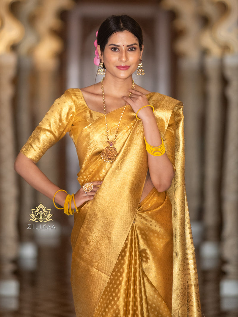 Golden Special Kanchipuram Tissue Silk Saree