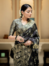 Midnight Black Uppada Silk Saree