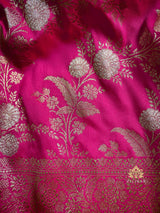 Queen Pink Banarasi Katan Silk Saree