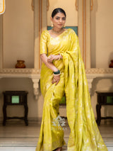 Baby Mehendi Banarasi Uppada Silk Saree