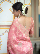 Orchid Pink Banarasi Uppada Silk Saree