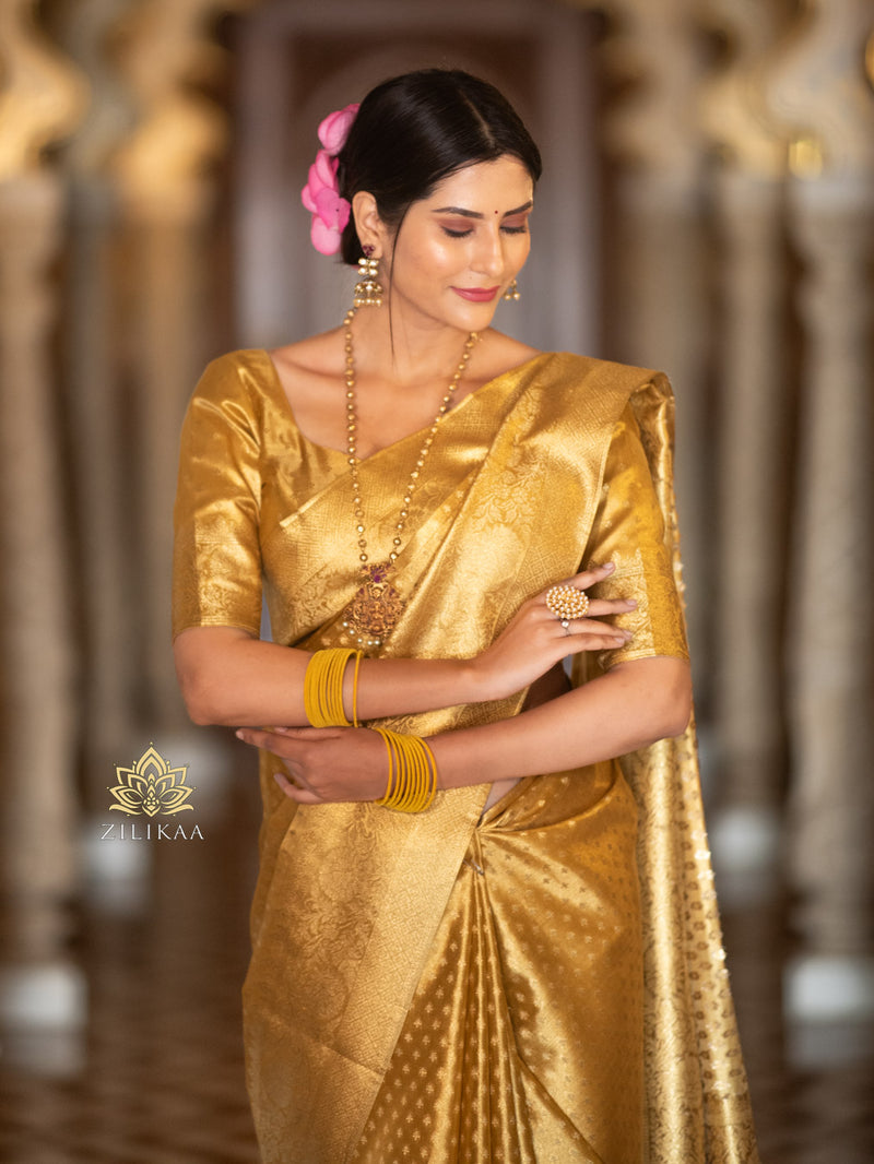 Golden Special Kanchipuram Tissue Silk Saree