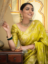 Baby Mehendi Banarasi Uppada Silk Saree