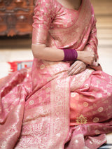 Orchid Pink Banarasi Uppada Silk Saree