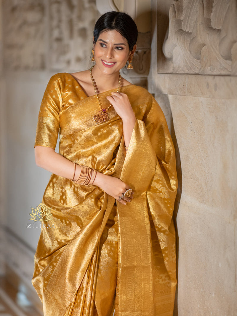 Golden Special Kanchipuram Tissue Silk Saree