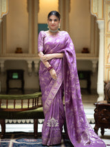 Royal Lavender Banarasi Uppada Silk Saree