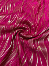 Queen Pink Munga Silk Saree with Zardozi Hand Embroidery