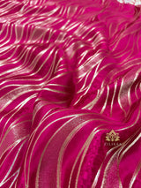 Queen Pink Munga Silk Saree with Zardozi Hand Embroidery