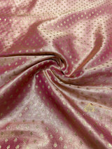 Salmon Pink Kanchipuram Tissue Silk Saree with Zardozi Hand Embroidery
