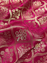 Queen Pink Zardozi Handwork Banarasi Silk Saree